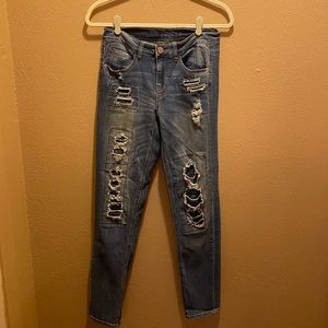 Mid rise skinny jeans size 7/8